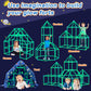 160Pcs Kids Fort Building Kit Glow In The Dark Build A Fort With Blanket Stem Educational Toys For 4 5 6 7 8 9 10 11 12 Years Bo