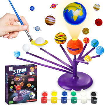 Solar System Model Kit For Kids & Teens- Paint & Build Planet Model,Stem Solar System Painting Craft Kits With Planetarium Proje