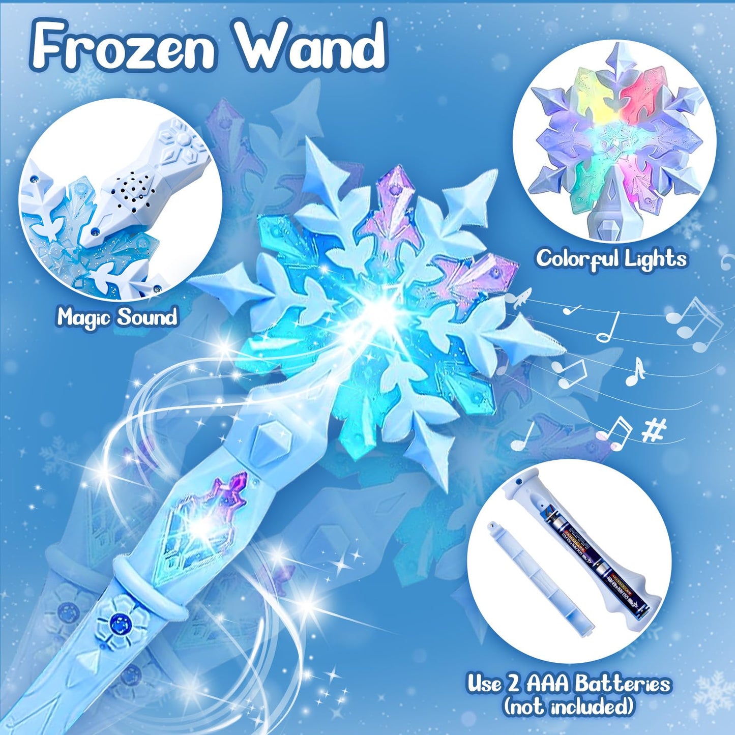 Golray Frozen Toys for Girls Gifts Kids Makeup Kit & Elsa Princess Dress Up Set Real Make up/ Nail Polish/ Wand/ Purse, Christma