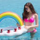 Jasonwell Inflatable Pool Party Cooler - Rainbow Cloud Drink Holder Luau Hawaiian Tropical Beach Themed Birthday Easter Party Decorations Favors Supplies Decor Blow Up Drink Cooler Outdoor Kids Adults