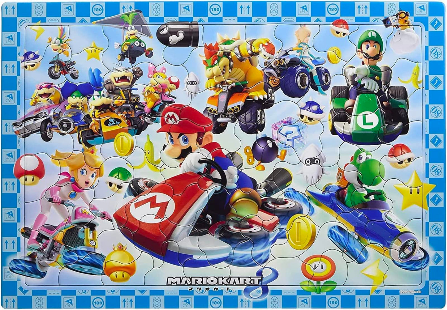 Otaku Apollo 85 Piece Picture Puzzle Mario Kart 8 26-625 & 75 Piece Kids Puzzle Step 3 Super Mario Kart With A Post Card And Thank You Sticker
