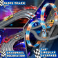 RIANEAN Slot Car Race Track Set - 4 Cars, Electric Dual Racing Game, 0.2" Size, Plastic, Model K-CARA51-4A-LIGHT, Gift for Kids