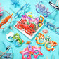Harloon 36 Pcs Sea Animal Party Favors Under Ocean Paper Glasses Ocean Animal Photo Props For Fishing Birthday Party Supplies (W