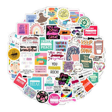 100Pcs Funny Motivational Stickers With Swear Words - Funny Adult Stickers, Inspirational Stickers, Funny Quotes Stickers For Wa