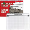 Extra Large Mexican Train Score Pads 11.3x7.9 in - 50-Page Mexican Train Accessories for Classic Domino Game - Mexican Train Score Sheets for Easy Game Tracking