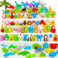 Urskytous 80Pcs Animal Erasers Desk Pets For Kids Cute Puzzle Erasers Bulk Take Apart Erasers Classroom Reward Treasure Box East