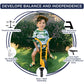 Myrider Toddler Trike, Kids Tricycle For Preschool, Daycare, Playground Kids Tricycles, Rubber Tires, Yellow/Black, 12'' Balance