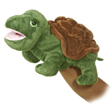 Aurora® Interactive Hand Puppet Timmer™ Stuffed Animal - Storytelling Adventures - Playful Learning - Green 12 Inches