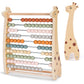 Abacus For Kids - Math Counting Toy Made Of Wooden Beads And Rack - Children'S Wood Number Counters For Teaching Addition, Subtr