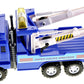 PowerTRC Police Tow Truck Toy for Boys Ages 3-5 | 13 inch Push & Go Realistic Friction Powered Wrecker with Working Winch Adjust