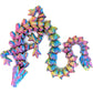 Subpoly 12'' Articulated Gem Stone Dragon - New 2024 Ver - Multi Color 3D Printed Plastic Dragon Figure - Rainbow Pearlescent Co