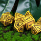HDdais DND Dice Set, 7PCS Polyhedral Dice Set D&D for MTG Dungeons and Dragons Role Playing Game(Yellow)