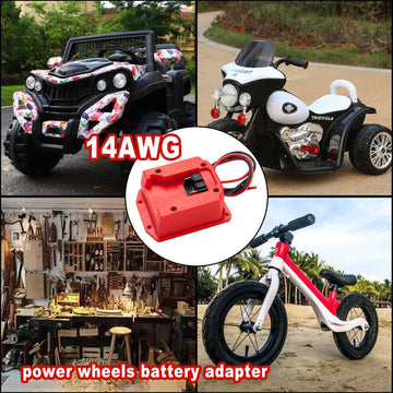 Qsdxnydc For Power Wheel Adapter For Milwaukee 18V M18 Battery Connector With 14 Gauge Robotics,Good Power Convertor For Diy Rid