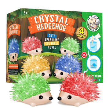 Xxtoys Crystal Growing Kit For Kids - 4 Vibrant Colored Hedgehog To Grow - Science Kits For Kids Age 6-8 - Toys For Boys Age 8-12 - Great Gifts Idea For 9 Year Old Girls, Stem Projects For Kids