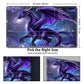for MTG Card Playmat with Zone Game Play Mat for MTG TCG 24 x 14 inches Non-Slip Play Mat for Commander Board RPG CCG Game TCG Other Card Games/Mouse Pad-Glowing Purple Dragon
