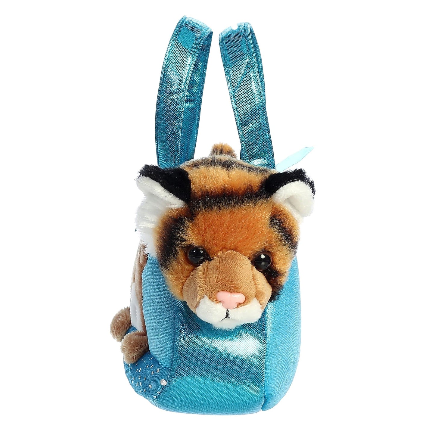Aurora® Fashionable Fancy Pals™ Peek-A-Boo Tiger™ Stuffed Animal - On-The-Go Companions - Stylish Accessories - Orange 7 Inches