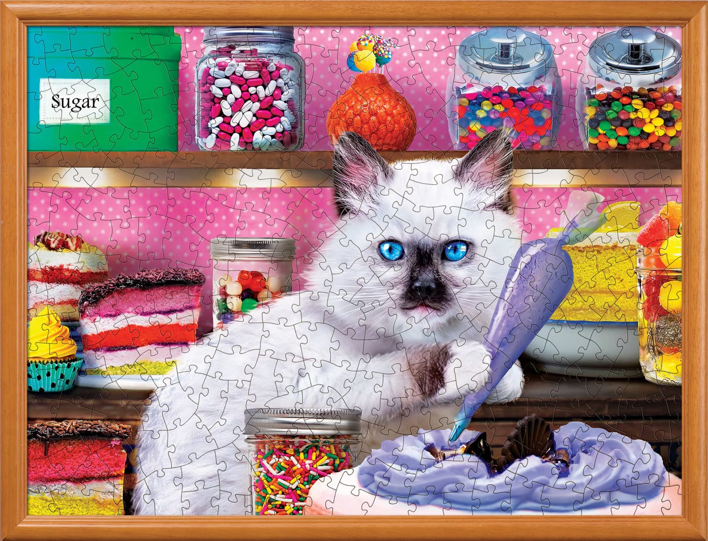 Masterpieces 300 Piece EZ Grip Jigsaw Puzzle - Kitten Cake Shop - 18x24