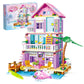 Beach House Building Set, Seaside Villa House Building Toys Compatible With Lego Friends Sets For Girls Age 8-12, Creative Holid