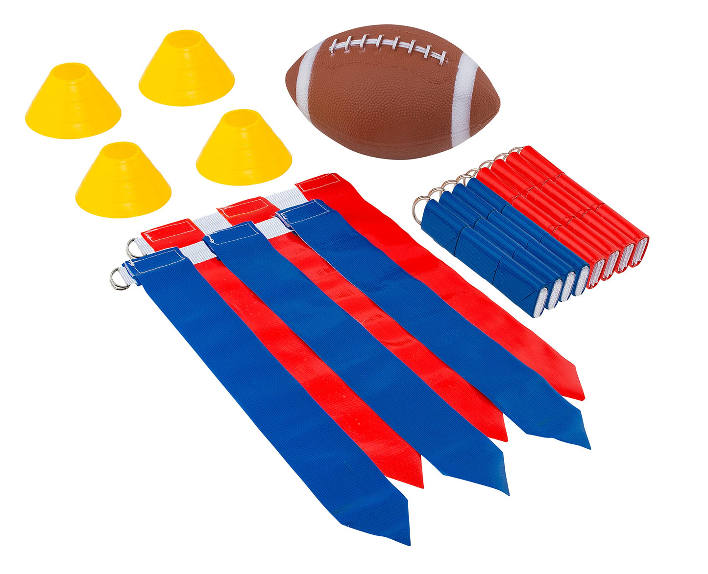 Flag Football 12 Players 3 Flags mature-themed Kids Youth Set 55 Pieces with Football
