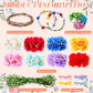 Zeyune 20 Sets Flower Crowns Making Kit, Make Your Own Flower Crown Wreath Garland Headbands Craft Kit Handmade DIY Fairy Floral