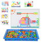 Kidology Diy Mushroom Pegboard Toy | Colorful Nails For Creative Mosaic Art | Fun Learning Puzzle For Kids Ages 3+ | Boosts Moto