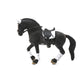 Schleich Horse Club Tournament Riding Stallion Playset - 4-Piece Realistic Figurine, Medium Size, Multi-Color, Model 42457
