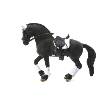 Schleich Horse Club Tournament Riding Stallion Playset - 4-Piece Realistic Figurine, Medium Size, Multi-Color, Model 42457