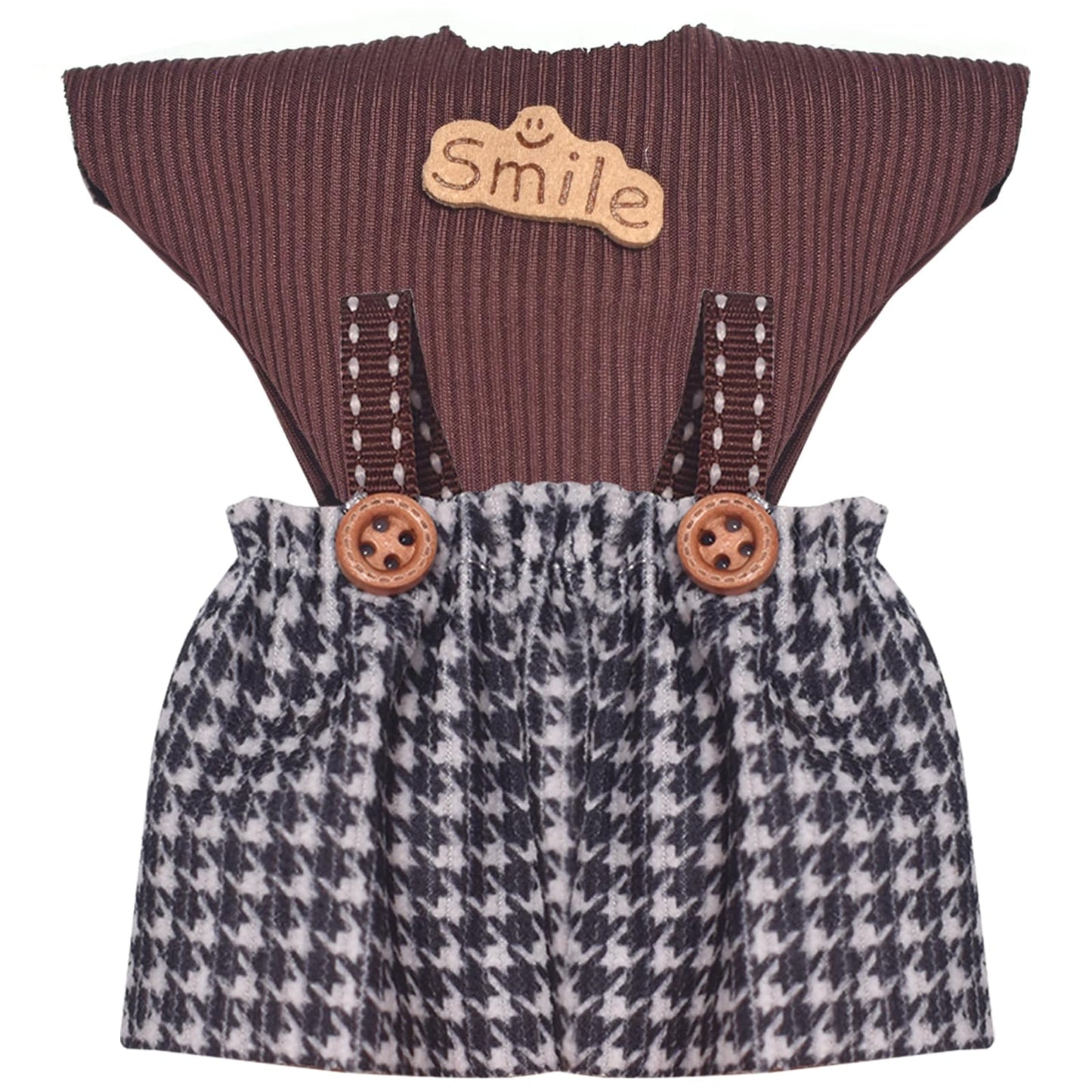 WASAFV Clothes for Labubu (NO Doll) fit a 17cm(6.69)  enhanced Outfit with Accessories  Soft & Stylish Hand-Woven Doll Set  Two-Piece Set 01