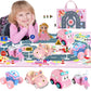 Toddler Girls Brithday Gifts Sets For Age 2 3 4 5, Girls Princess Car Toy Set With Baby Doll, Storage Bag For Traffic Safety Edu
