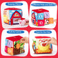 Hahaland Baby Toys 6-12 Months - 13 Pcs Whats Inside Box Surprise Developmental Toy With Stuffed Farm Animals, Rattle, Crinkle T