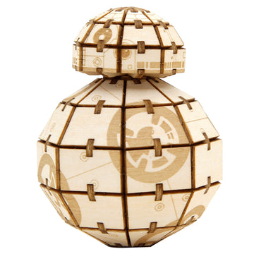 Star Wars R2-D2 3D Wood Puzzle & Model Figure Kit (81 Pcs) - Build & Paint Your Own 3-D Movie Replica R2D2 Droid Toy, No Glue Required - Easter Basket Gift For Kids, Teens, Adults 12+