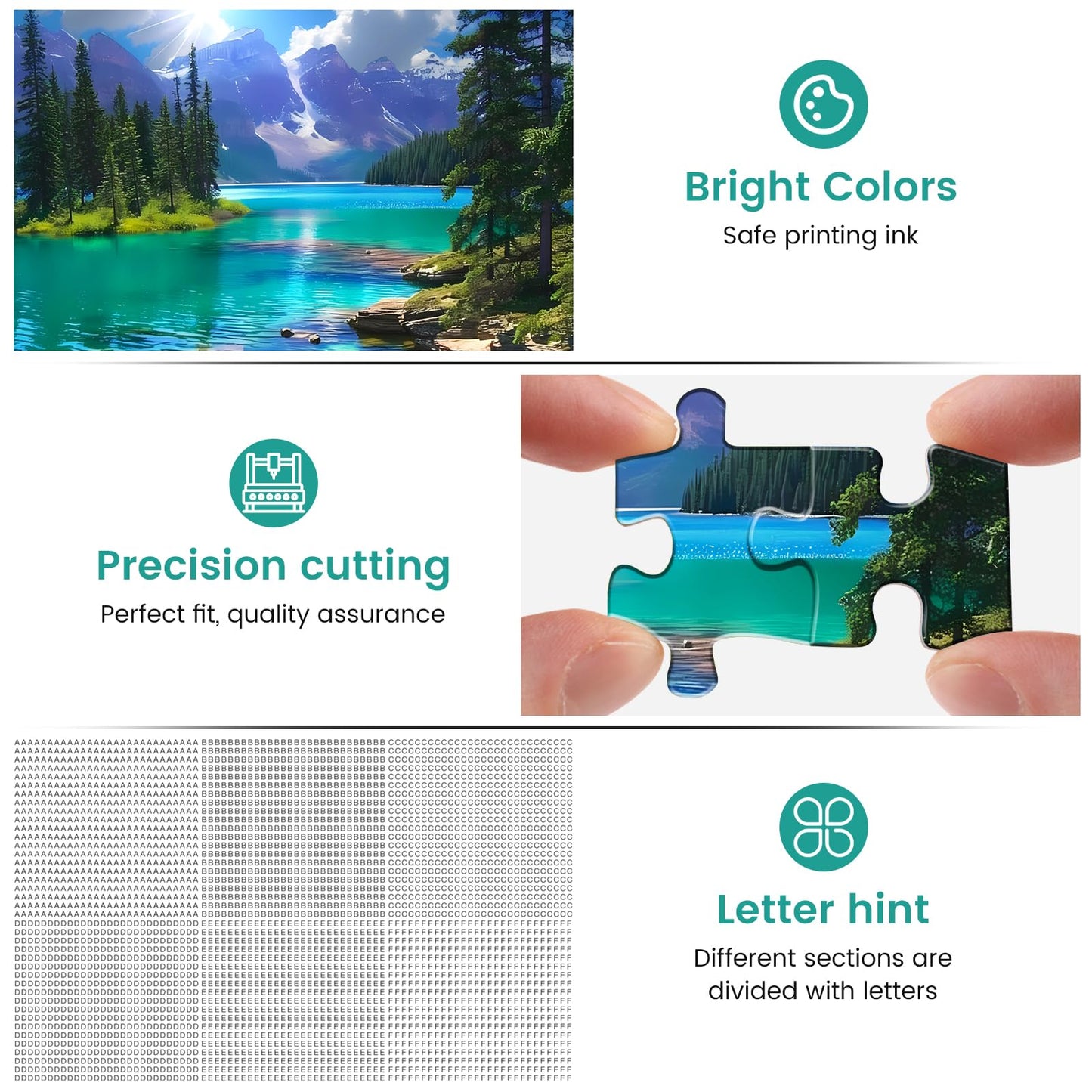 500 Pieces Puzzles for mature-themed Jigsaw Puzzle 500 Piece Puzzle Children Elderly Puzzle Mountain Forest Lake Puzzle Gift for Mom Dad Family Friend Family Activity Games Home Decor Wall Art 20.5x15IN