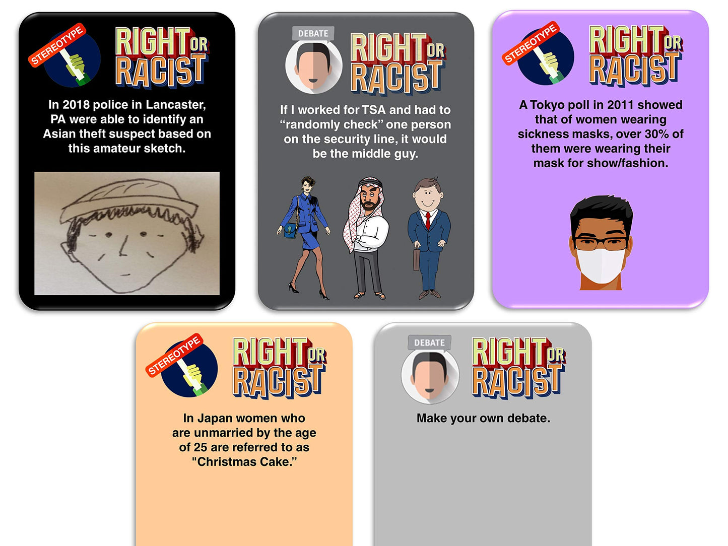 Right Or Racist - Funny Secret Santa Gift - Gifts For Men - Funny Game - Funny Gag Gift