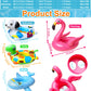 4 Pack Inflatable Pool Floats For Toddler Age 1-4 Animal Swim Tube Rings For Kids Infant Baby Ride On Beach Floaties With Safety