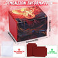 Uaono Deck Box For Mtg Cards, Trading Card Storage Box Holds 120+ Sleeved Commander Deck, Pu Leather Card Box Suits Tcg Magic Cards With 2 Dividers (Red,Flame)