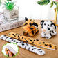 Sosation 6 Pcs Tiger Leopard Stuffed Animal Slap Bracelets For Kids Hug Slap Bracelet Bulk Tiger Leopard Stuffed Animal Plush Ki