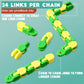 80 Packs Wacky Tracks Fidget 24 Links Finger Sensory Snake Toys Bike Track Chain Toy Chain Fidget Toys Bulk Fidget Toys Snake for Kid mature-themed Stress Relief Party Classroom Home Travel Multi Color