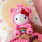 Care Bears Plush - Hello Kitty Dressed as Cheer Bear, 8" Soft Polyester Toy for Kids, Ages 4+, Model 22701