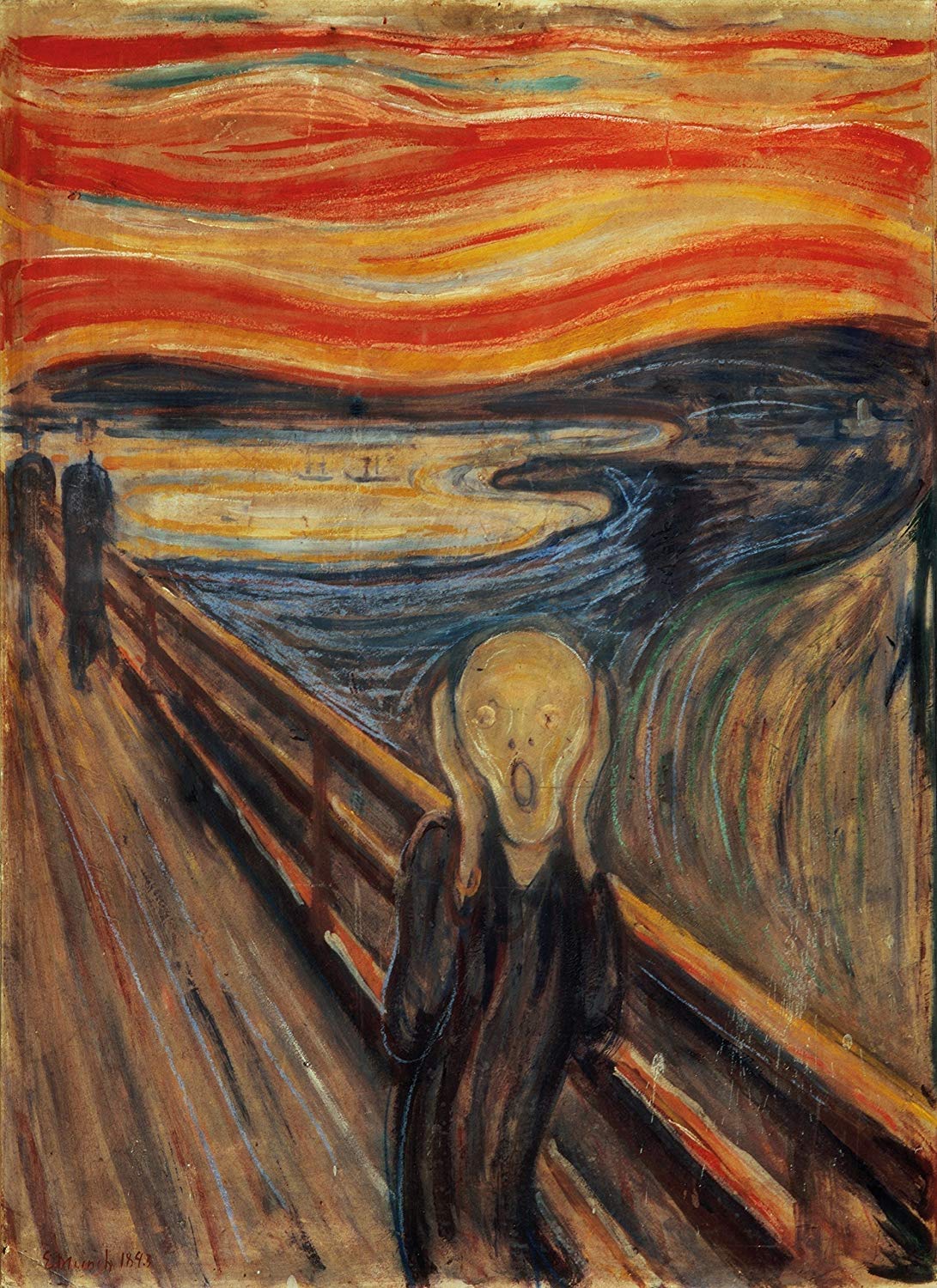 Clementoni 39377-Museum Collection Puzzle For Children And Adults-Munch: The Scream-1000 Pieces, 35 X 4 X 25 Centimetres