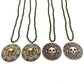 GZYSSL 12 Pcs Halloween Pirate Coin Beads Necklaces Pirate Skull Necklaces Accessories Pirate Day Necklaces Party Decorations