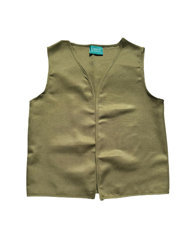 Boys Peasant Costume Vest - X-Large 10-12 - Khaki/Olive