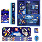 Artspark Space Theme Stationery Kit For Kids  Pencil Box With Pencils, Eraser, Sharpener & Color Crayons Set, Stationery Set Fo