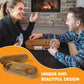 Premium Oak Cribbage Board Game Set -Unique Cribbage Board Includes Playing Cards, Metal Cribbage Pegs, Instructions, & More - B
