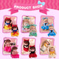dollbie 6 Pack 4 Inch Mini Fashion Doll Collection - 6 Unique Stylable Hair Dolls with Rotatable Limbs & Cute Outfits | Collecti