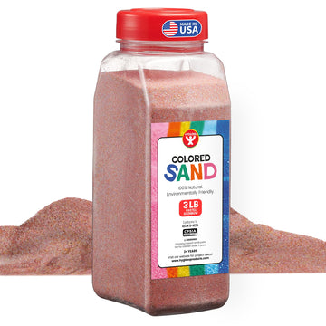 Hygloss Colored Sand for Crafts - 3 lb Bottle, Pastel Rainbow - Vibrant Colorful Fine Sensory Play Sand Art Kits for Kids - Clas