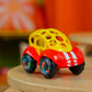 Bright Starts Oball Rattle & Roll Buggie, BPA-Free Rubber Toy, 1 Count, Red/Yellow, 3 Months+