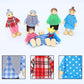 ONEST 10 Pieces Wooden Dollhouse Family Set Mini People Figures Sets Dollhouse Dolls Wooden Doll Family Pretend Play Figures Acc