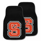 FANMATS 5285 NC State Wolfpack Front 2-Piece Team Logo Carpet Car Mat Set, Front Row Automotive Floor Mats, Non-Slip Backing, Te