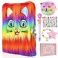Pjdrllc Diary With Lock Girls Journal: Cute Notebook Set - Fuzzy Cat Diary - Birthday Gift For 6 7 8 9 10 Year Old Kids…