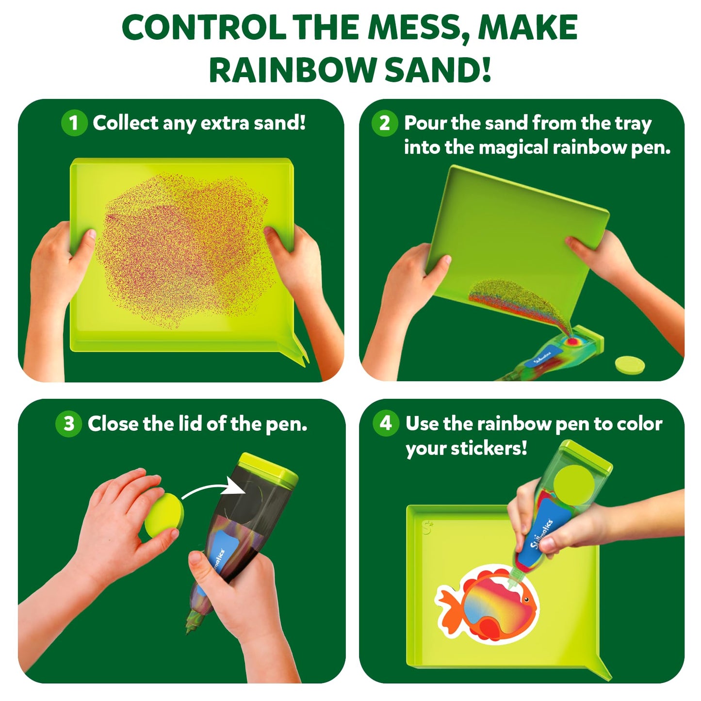 Skillmatics Sand Art Activity Kit - DIY Animal Craft with 50+ Stickers, Multicolor, 21.5 cm x 30.2 cm, Fun for Kids Ages 4-10